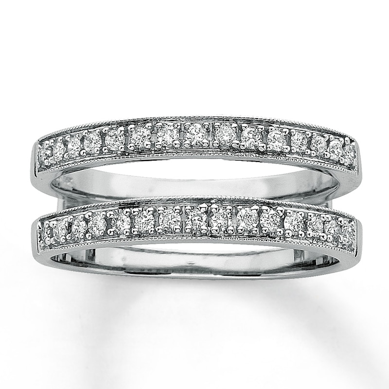 Main Image 1 of Previously Owned Diamond Wedding Bands 1/3 ct tw Round-cut 14K White Gold - Size 4.25