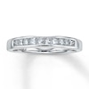 Thumbnail Image 1 of Previously Owned Diamond Wedding Band 3/8 ct tw Princess-cut 14K White Gold - Size 9.75