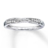 Thumbnail Image 1 of Previously Owned Wedding Band 1/20 ct tw Round-cut Diamonds 10K White Gold - Size 9.75