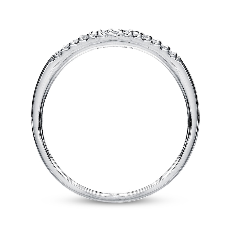 Previously Owned Diamond Wedding Band 1/20 ct tw Round-cut 10K White Gold - Size 4.5
