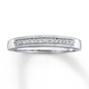 Thumbnail Image 1 of Previously Owned Wedding Band 1/20 ct tw Round-cut Diamonds 10K White Gold - Size 9.5