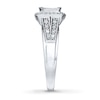 Thumbnail Image 2 of Previously Owned Diamond Engagement Ring 1/3 ct tw Princess & Round-cut 10K White Gold - Size 4