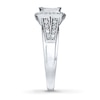 Previously Owned Diamond Engagement Ring 1/3 ct tw Princess & Round-cut 10K White Gold