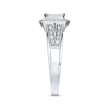 Thumbnail Image 2 of Previously Owned Diamond Engagement Ring 1/3 ct tw Princess/Round-cut 10K White Gold - Size 9.75