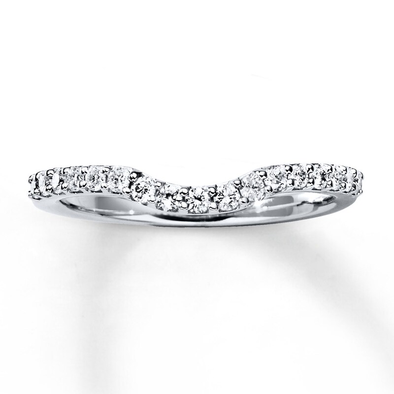 Main Image 1 of Previously Owned Diamond Wedding Band 1/4 ct tw Round-cut 14K White Gold - Size 4.25