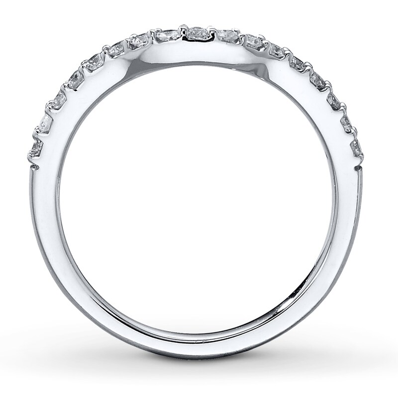 Main Image 2 of Previously Owned Diamond Wedding Band 1/4 ct tw Round-cut 14K White Gold - Size 4.25