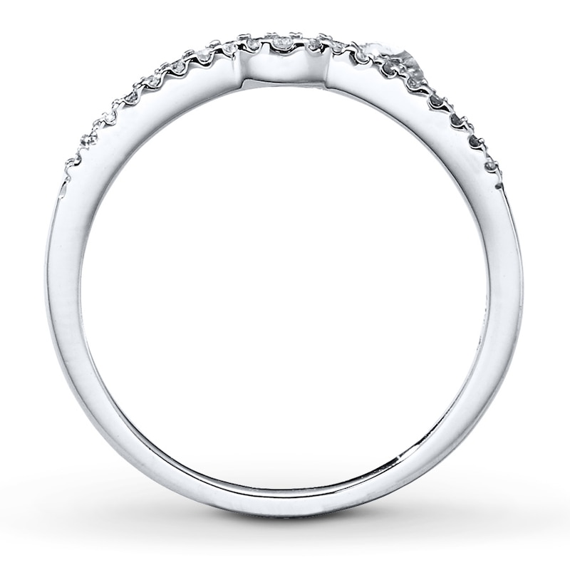 Main Image 2 of Previously Owned Diamond Wedding Band 1/10 ct tw Round-cut 10K White Gold - Size 9.25