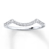 Thumbnail Image 0 of Previously Owned Diamond Wedding Band 1/8 ct tw Round-cut 14K White Gold - Size 3.5