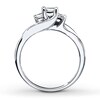 Thumbnail Image 2 of Previously Owned 3-Stone Diamond Ring 1/2 ct tw Princess & Round-cut 10K White Gold - Size 3.25