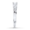 Thumbnail Image 3 of Previously Owned 3-Stone Diamond Engagement Ring 1 ct tw Princess-cut 14K White Gold - Size 4.5