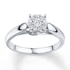 Thumbnail Image 0 of Previously Owned Diamond Engagement Ring 1/4 ct tw Round-cut 10K White Gold - Size 10.75