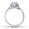 Thumbnail Image 2 of Previously Owned Diamond Engagement Ring 1/3 ct tw Princess & Round-cut 10K White Gold - Size 11.5