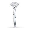 Thumbnail Image 3 of Previously Owned Diamond Engagement Ring 1/3 ct tw Princess & Round-cut 10K White Gold - Size 11.5