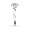 Thumbnail Image 3 of Previously Owned Diamond Engagement Ring 1/3 ct tw Princess & Round-cut 10K White Gold - Size 4