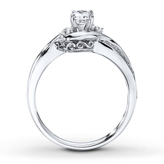 Thumbnail Image 2 of Previously Owned Three-Stone Engagement Ring 3/8 ct tw Round-cut Diamonds 14K White Gold Size 4.5