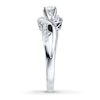 Thumbnail Image 2 of Previously Owned Three-Stone Engagement Ring 3/8 ct tw Round-cut Diamonds 14K White Gold - Size 4.5