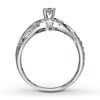 Thumbnail Image 2 of Previously Owned Diamond Engagement Ring 1/3 ct tw Round-cut 10K White Gold - Size 3.75