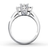 Previously Owned Three-Stone Diamond Engagement Ring 1 ct tw Princess-cut 14K White Gold