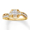 Thumbnail Image 0 of Previously Owned Diamond Engagement Ring 5/8 ct tw Princess & Round-cut 10K Yellow Gold - Size 10.25