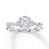 Thumbnail Image 1 of Previously Owned Diamond Engagement Ring 1/2 ct tw Round-cut 10K White Gold - Size 10