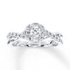 Thumbnail Image 1 of Previously Owned Diamond Engagement Ring 1/2 ct tw Round-cut 10K White Gold - Size 4.5