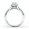 Thumbnail Image 1 of Previously Owned Diamond Engagement Ring 1/2 ct tw Round-cut 10K White Gold - Size 4.5