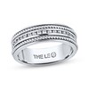Thumbnail Image 1 of Previously Owned Men's THE LEO Diamond Twist Wedding Band 1/4 ct tw Round-cut 14K White Gold - Size 13