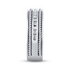 Thumbnail Image 3 of Previously Owned Men's THE LEO Diamond Twist Wedding Band 1/4 ct tw Round-cut 14K White Gold - Size 13