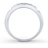 Thumbnail Image 2 of Previously Owned Men's THE LEO Wedding Band 3/8 ct tw Round-cut 14K White Gold - Size 12.25