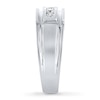 Thumbnail Image 3 of Previously Owned Men's THE LEO Wedding Band 3/8 ct tw Round-cut 14K White Gold - Size 12.25