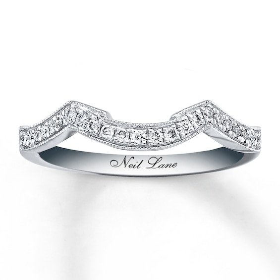 Previously Owned Neil Lane Diamond Wedding Ring 1/8 ct tw Round-cut 14K White Gold Size 9.75