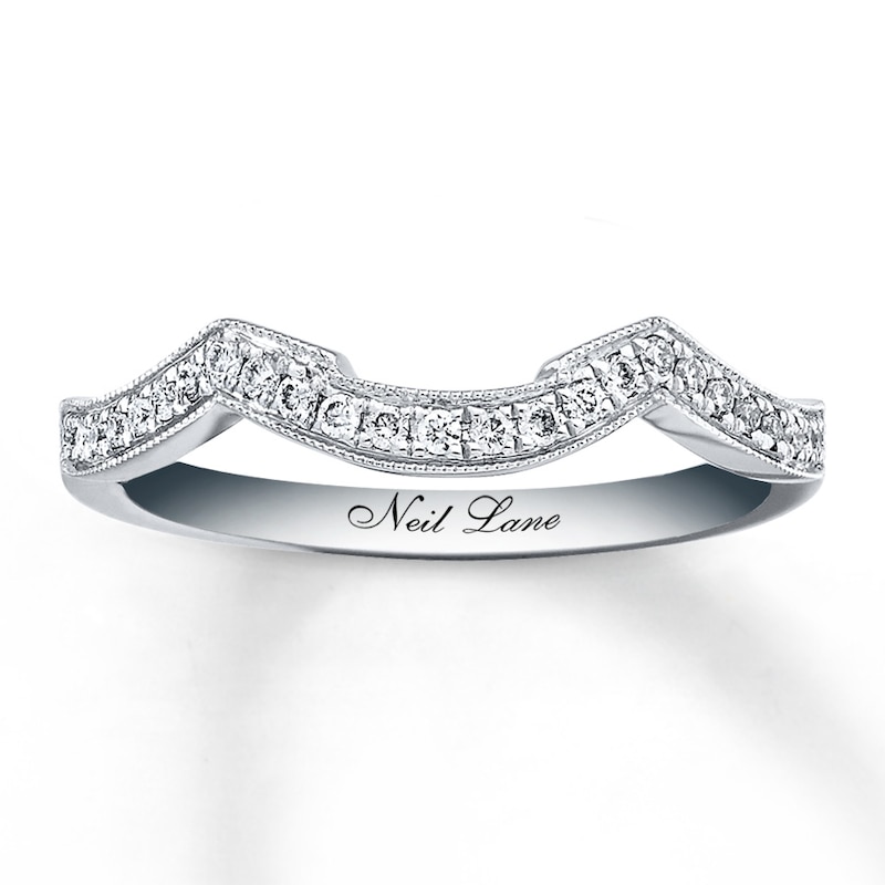Previously Owned Neil Lane Diamond Wedding Ring 1/8 ct tw Round-cut 14K White Gold