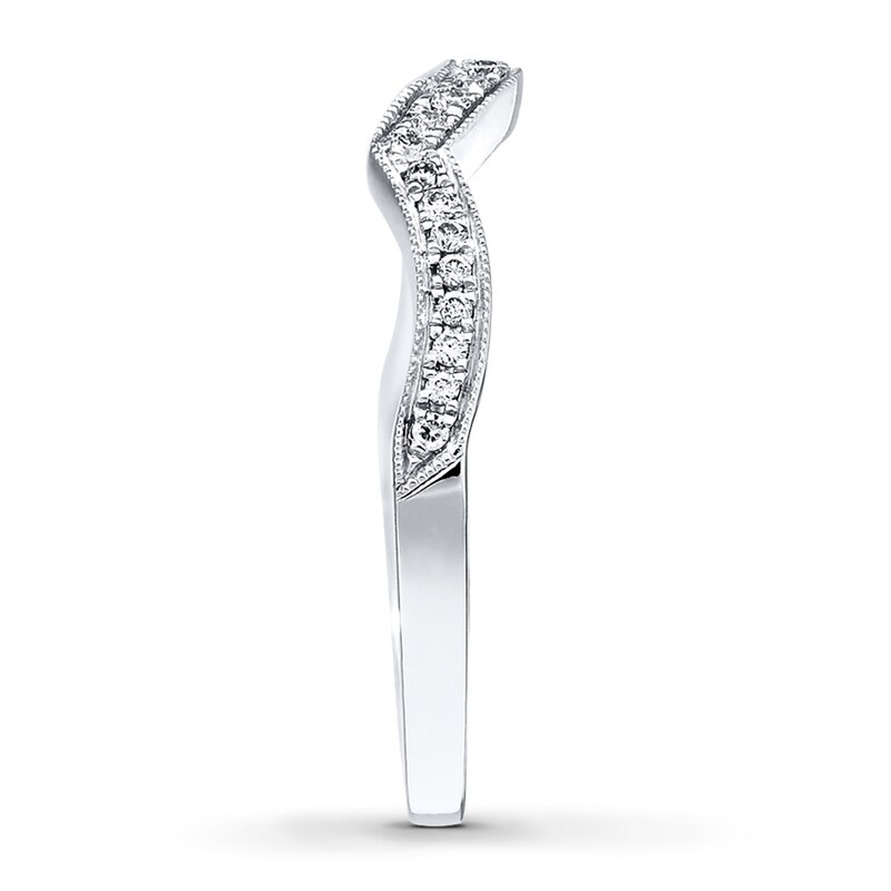 Main Image 3 of Previously Owned Neil Lane Diamond Wedding Ring 1/8 ct tw Round-cut 14K White Gold - Size 9.75