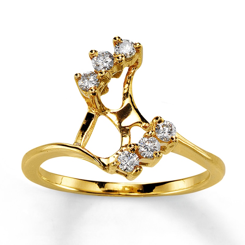 Main Image 1 of Previously Owned Diamond Wedding Band 1/4 ct tw Round-cut 14K Yellow Gold - Size 4.25