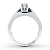 Thumbnail Image 2 of Previously Owned Engagement Ring 1/3 ct tw Round-cut Diamonds 14K White Gold - Size 4.25