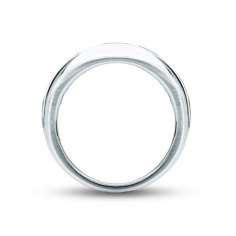 Main Image 2 of Previously Owned Diamond Wedding Band 3/8 ct tw Round-cut 14K White Gold - Size 3.75