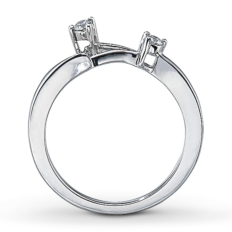 Main Image 2 of Previously Owned Diamond Wedding Band 1/10 ct tw Round-cut 14K White Gold - Size 11