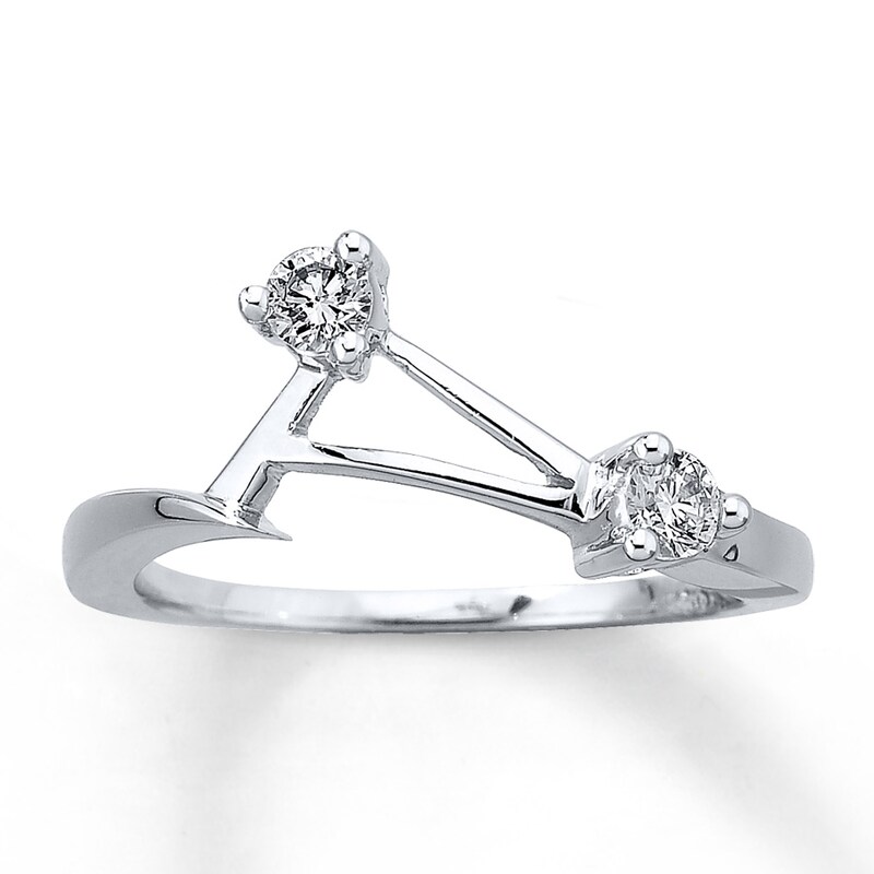 Main Image 1 of Previously Owned Diamond Enhancer Ring 1/5 ct tw Round-cut 14K White Gold - Size 10.75