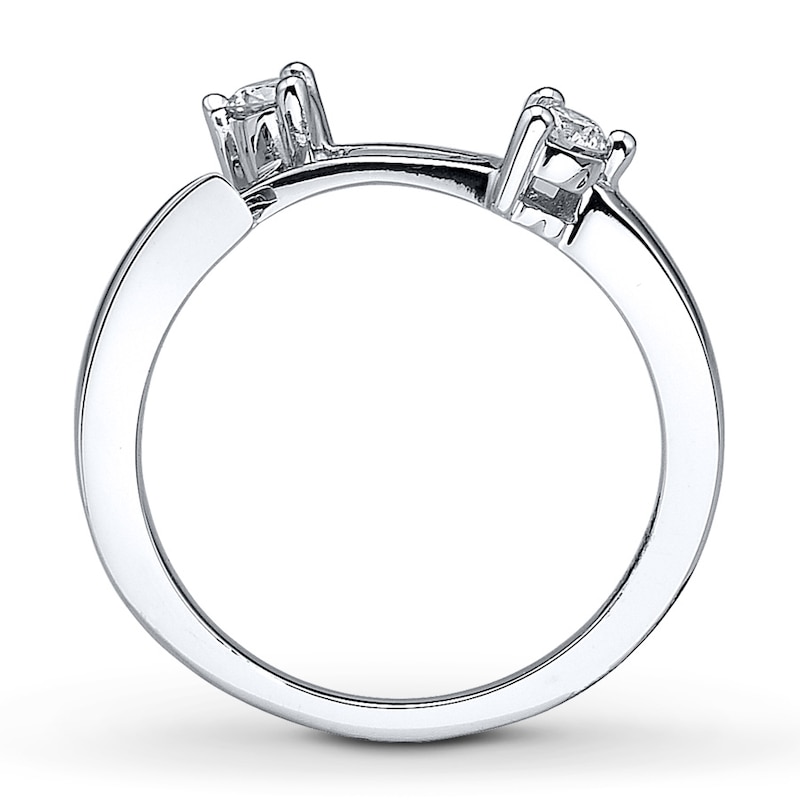 Main Image 2 of Previously Owned Diamond Enhancer Ring 1/5 ct tw Round-cut 14K White Gold - Size 10.75