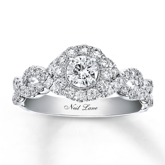 Previously Owned Neil Lane Engagement Ring 1 ct tw Round-cut Diamonds 14K White Gold Size