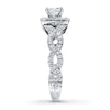 Thumbnail Image 2 of Previously Owned Neil Lane Engagement Ring 1 ct tw Princess & Round-cut Diamonds 14K White Gold - Size 4