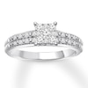 Thumbnail Image 1 of Previously Owned Diamond Engagement Ring 1/4 ct tw Round-cut 10K White Gold Size 10