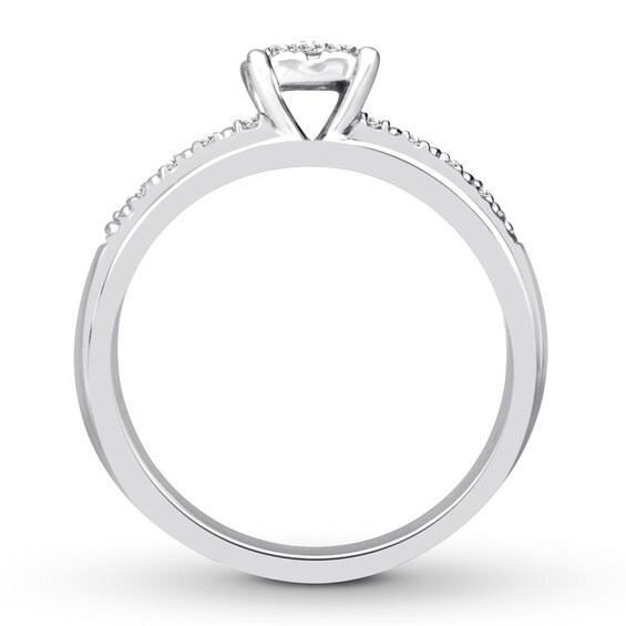 Thumbnail Image 2 of Previously Owned Diamond Engagement Ring 1/4 ct tw Round-cut 10K White Gold Size 10