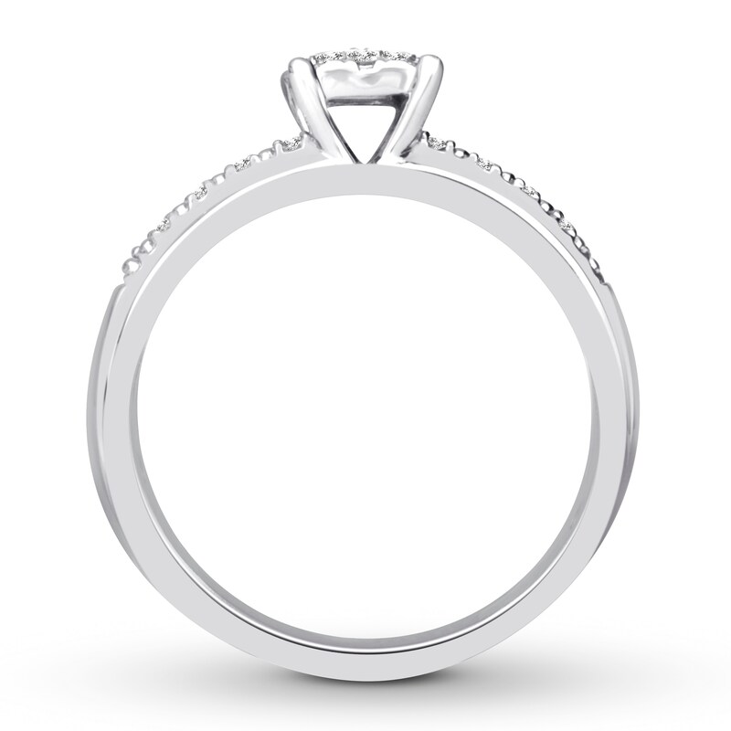 Main Image 2 of Previously Owned Diamond Engagement Ring 1/4 ct tw Round-cut 10K White Gold Size 10