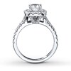 Thumbnail Image 2 of Previously Owned Neil Lane Engagement Ring 2-1/6 ct tw Cushion & Round-cut Diamonds 14K White Gold - Size 3