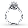 Thumbnail Image 1 of Previously Owned Neil Lane Engagement Ring 2-1/6 ct tw Cushion & Round-cut Diamonds 14K White Gold - Size 3