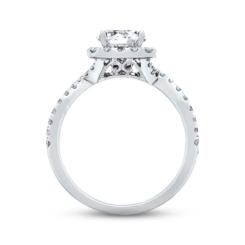 Main Image 2 of Previously Owned Neil Lane Diamond Engagement Ring 2-1/5 ct tw Round-cut 14K White Gold - Size 4.25
