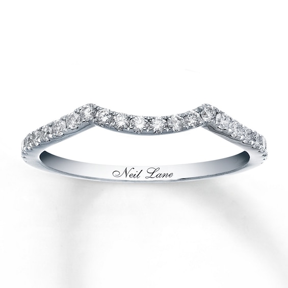 Previously Owned Neil Lane Wedding Band 1/3 ct tw Round-cut Diamonds 14K White Gold Size 5