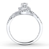Thumbnail Image 2 of Previously Owned Diamond Engagement Ring 3/8 ct tw Round-cut 14K White Gold - Size 4
