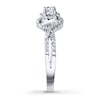 Thumbnail Image 3 of Previously Owned Diamond Engagement Ring 3/8 ct tw Round-cut 14K White Gold - Size 4